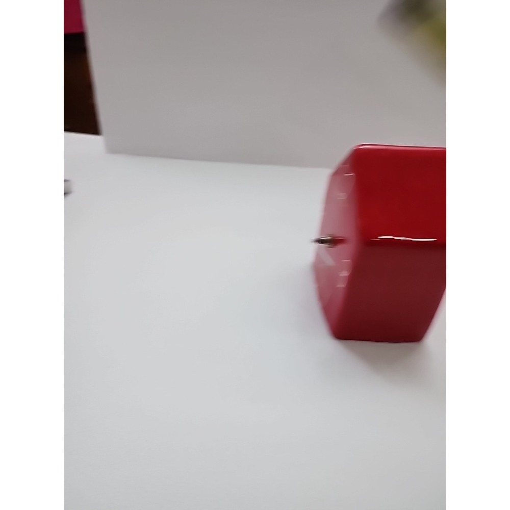 Rae Dunn 2020 Red Jolly Clock White Lettering. Tested Works - Picture 15 of 15